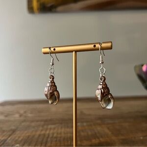 Handmade Seashell Earrings with Sterling Silver Hypoallergenic Hooks
